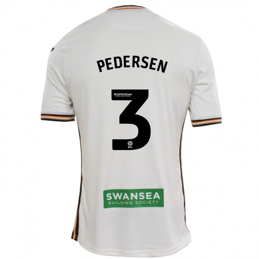 Danxen Kinder Kristian Pedersen #3 Rot Weiß Heimtrikot Trikot 2024/25 T-Shirt