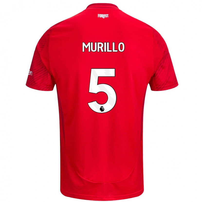 Danxen Kinder Murillo #5 Rot Weiß Heimtrikot Trikot 2024/25 T-Shirt
