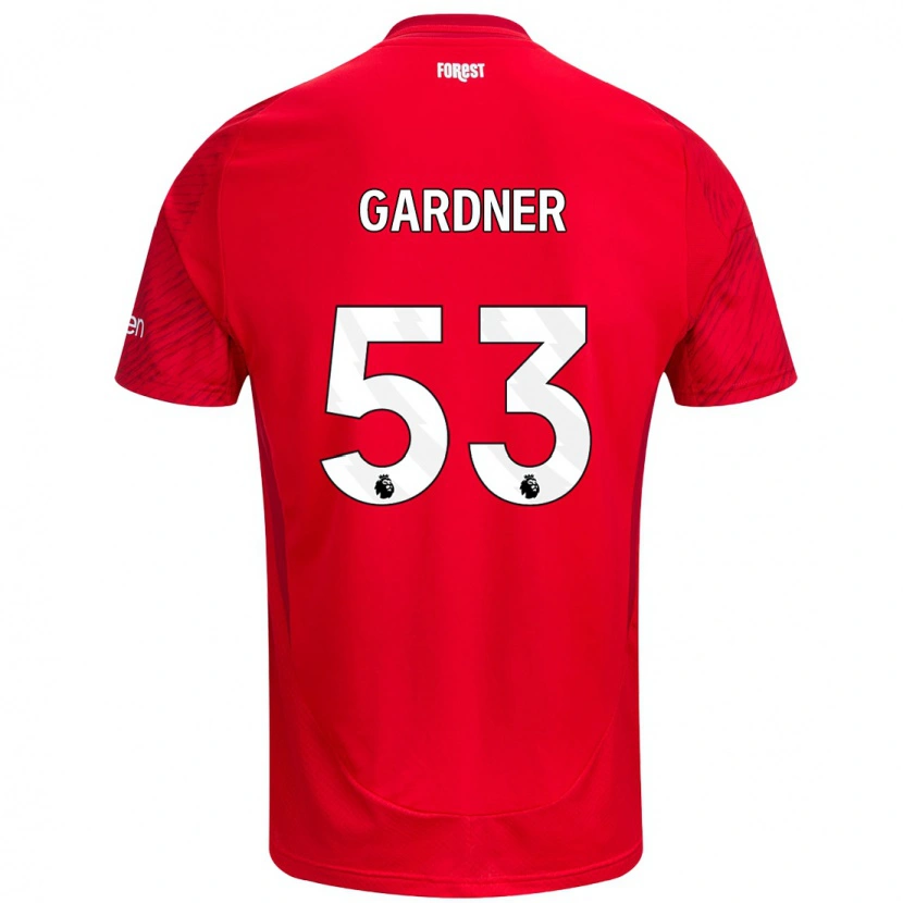 Danxen Kinder Joe Gardner #53 Rot Weiß Heimtrikot Trikot 2024/25 T-Shirt