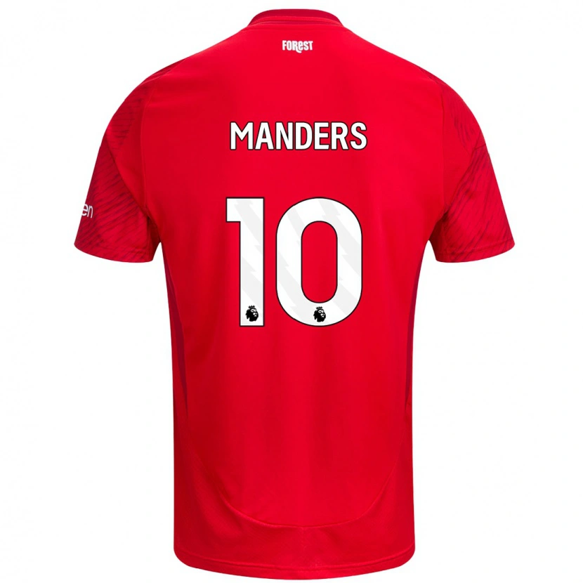 Danxen Kinder Holly Manders #10 Rot Weiß Heimtrikot Trikot 2024/25 T-Shirt