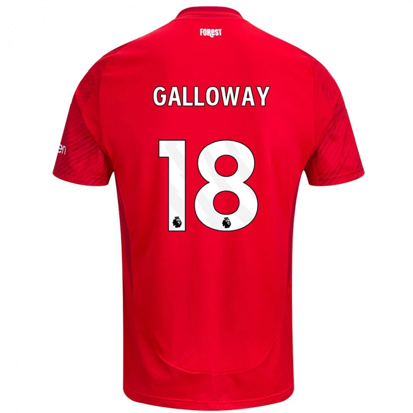 Danxen Kinder Bridget Galloway #18 Rot Weiß Heimtrikot Trikot 2024/25 T-Shirt