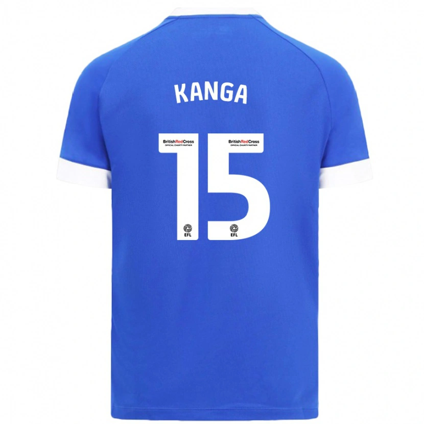 Danxen Kinder Wilfried Kanga #15 Himmelblau Heimtrikot Trikot 2024/25 T-Shirt