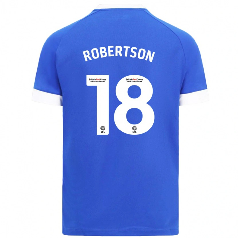Danxen Kinder Alex Robertson #18 Himmelblau Heimtrikot Trikot 2024/25 T-Shirt