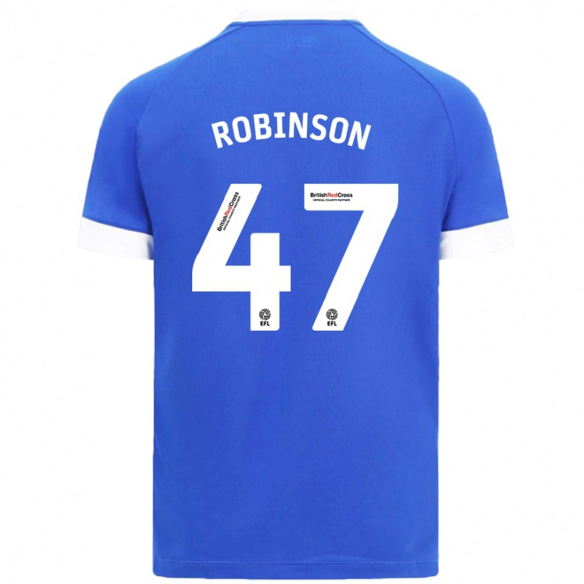 Danxen Kinder Callum Robinson #47 Himmelblau Heimtrikot Trikot 2024/25 T-Shirt