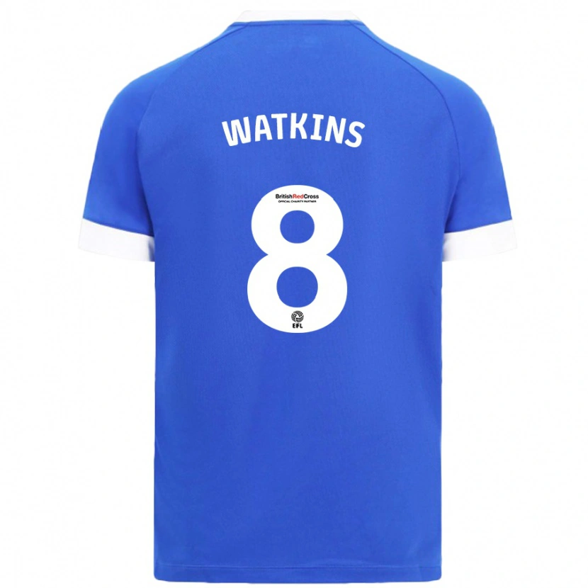 Danxen Kinder Seren Watkins #8 Himmelblau Heimtrikot Trikot 2024/25 T-Shirt