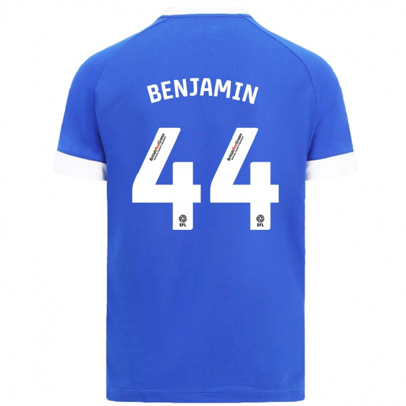 Danxen Kinder Xavier Benjamin #44 Himmelblau Heimtrikot Trikot 2024/25 T-Shirt
