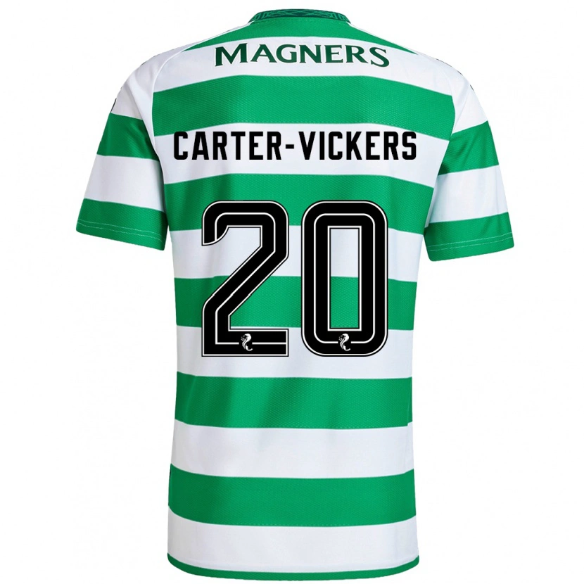 Danxen Kinder Cameron Carter-Vickers #20 Grün Weiß Heimtrikot Trikot 2024/25 T-Shirt