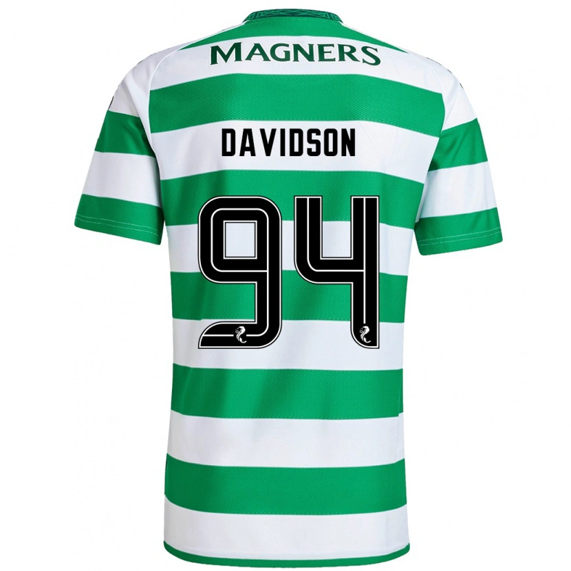 Danxen Kinder Bruno Davidson #94 Grün Weiß Heimtrikot Trikot 2024/25 T-Shirt
