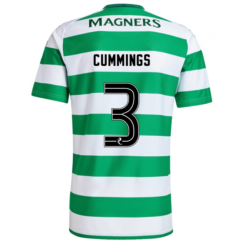 Danxen Kinder Sydney Cummings #3 Grün Weiß Heimtrikot Trikot 2024/25 T-Shirt