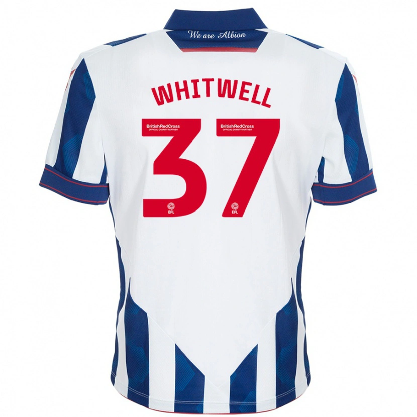 Danxen Kinder Harry Whitwell #37 Weiß Dunkelblau Heimtrikot Trikot 2024/25 T-Shirt