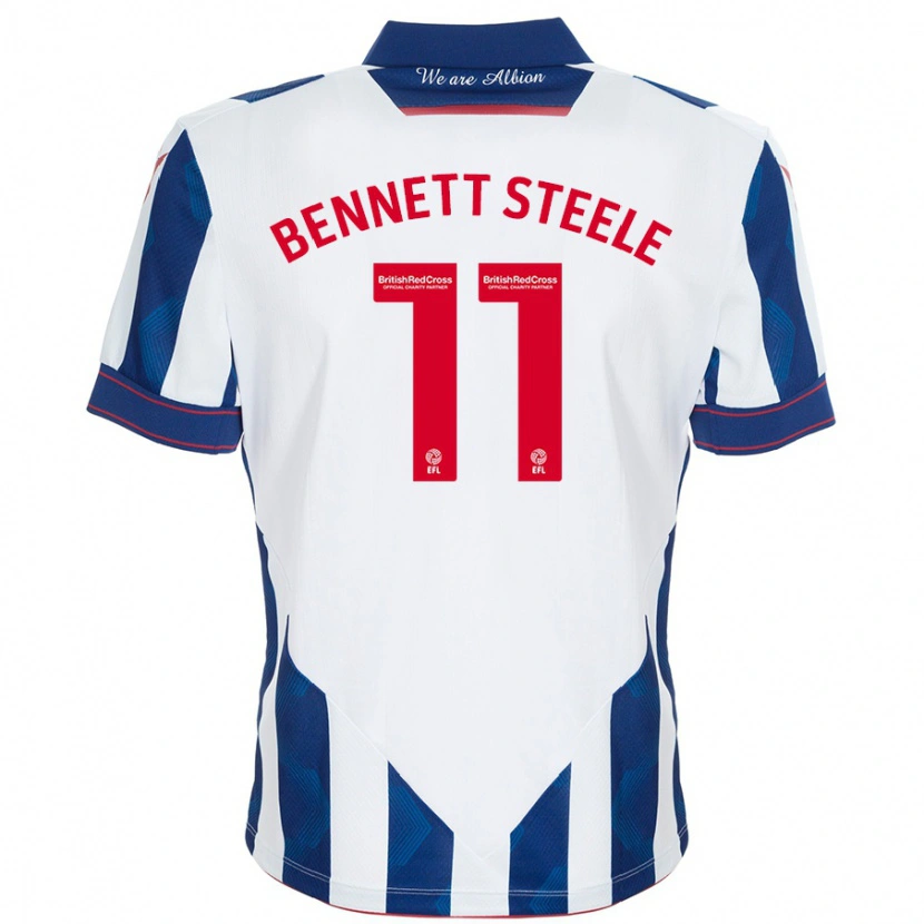 Danxen Kinder Lizzie Bennett-Steele #11 Weiß Dunkelblau Heimtrikot Trikot 2024/25 T-Shirt