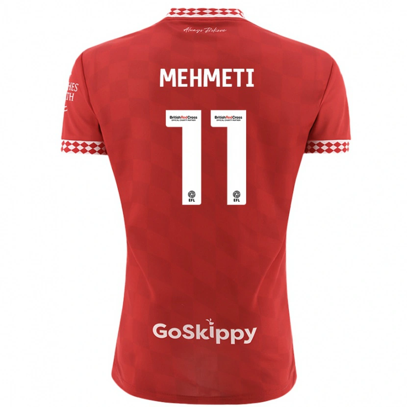 Danxen Kinder Anis Mehmeti #11 Rot Heimtrikot Trikot 2024/25 T-Shirt