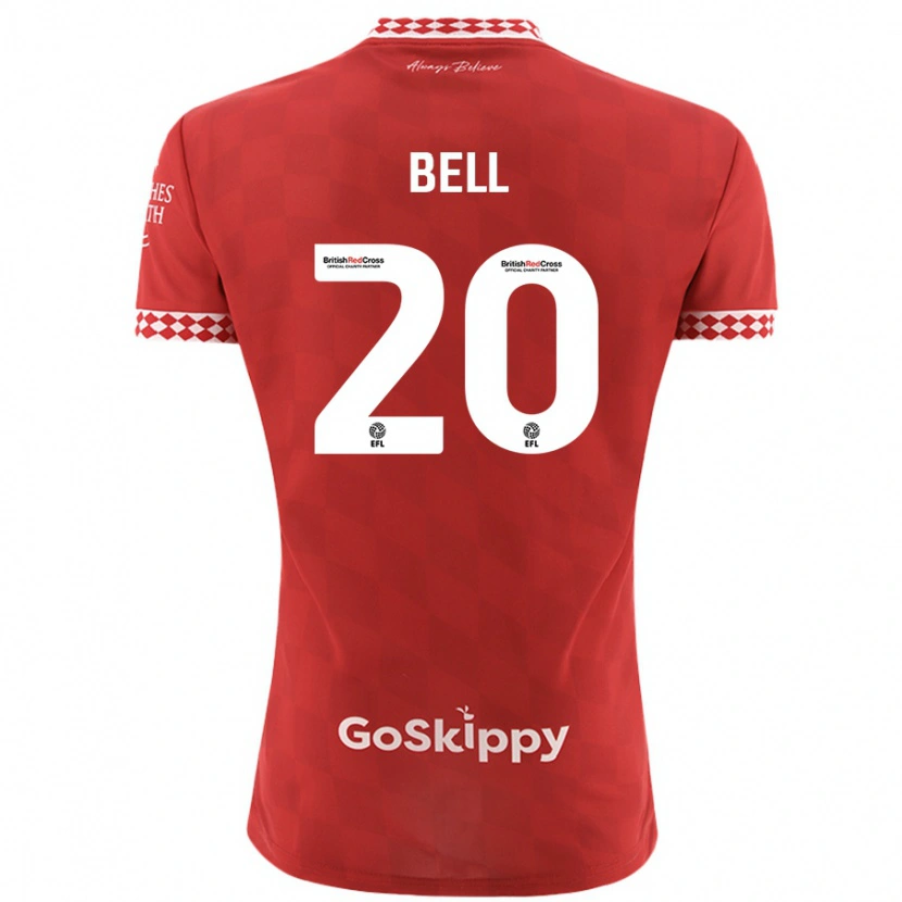 Danxen Kinder Sam Bell #20 Rot Heimtrikot Trikot 2024/25 T-Shirt