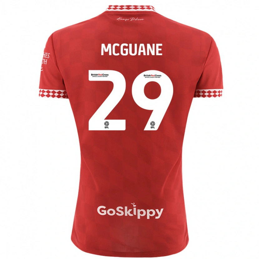Danxen Kinder Marcus Mcguane #29 Rot Heimtrikot Trikot 2024/25 T-Shirt