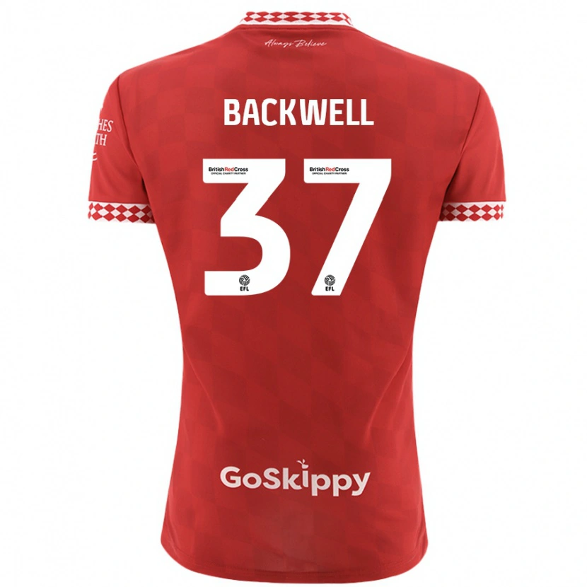 Danxen Kinder Tommy Backwell #37 Rot Heimtrikot Trikot 2024/25 T-Shirt