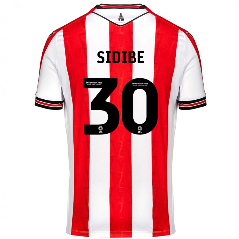 Danxen Kinder Souleymane Sidibe #30 Rot Weiß Heimtrikot Trikot 2024/25 T-Shirt