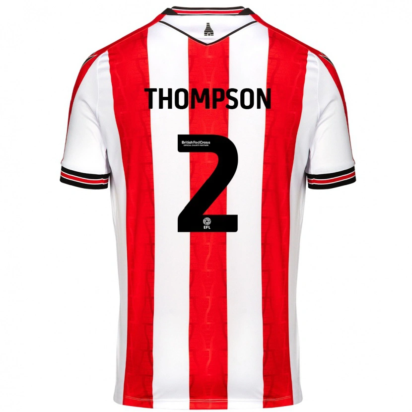 Danxen Kinder Sophie Thompson #2 Rot Weiß Heimtrikot Trikot 2024/25 T-Shirt