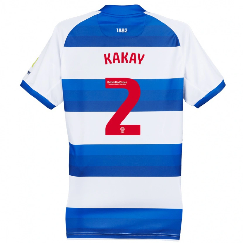Danxen Kinder Osman Kakay #2 Weiß Blau Heimtrikot Trikot 2024/25 T-Shirt