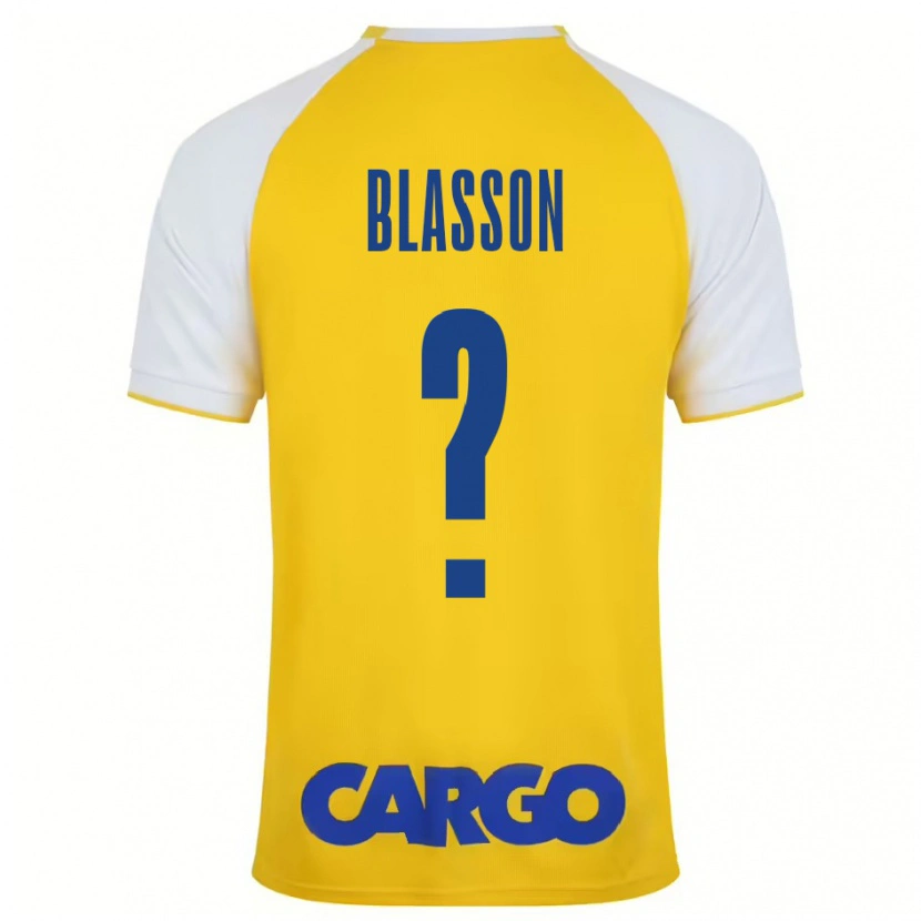Danxen Kinder Ariel Blasson #0 Gelb Weiß Heimtrikot Trikot 2024/25 T-Shirt