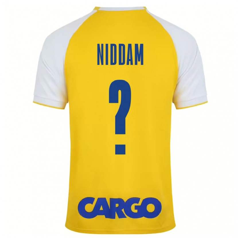 Danxen Kinder Nadav Niddam #0 Gelb Weiß Heimtrikot Trikot 2024/25 T-Shirt