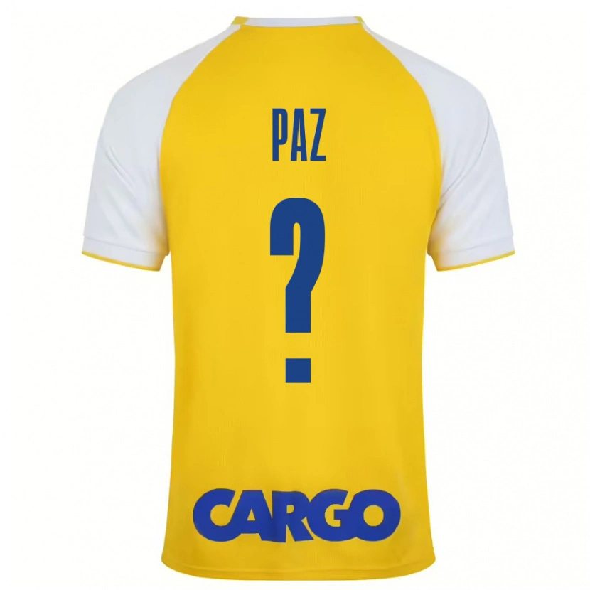 Danxen Kinder Jonathan Paz #0 Gelb Weiß Heimtrikot Trikot 2024/25 T-Shirt