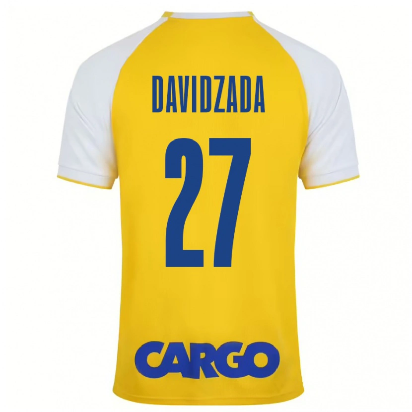 Danxen Kinder Ofir Davidzada #27 Gelb Weiß Heimtrikot Trikot 2024/25 T-Shirt