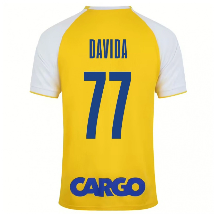 Danxen Kinder Osher Davida #77 Gelb Weiß Heimtrikot Trikot 2024/25 T-Shirt