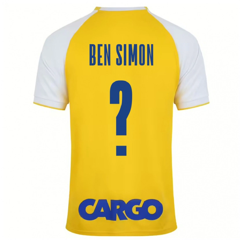 Danxen Kinder Ilay Ben Simon #0 Gelb Weiß Heimtrikot Trikot 2024/25 T-Shirt
