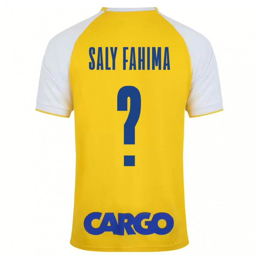 Danxen Kinder Israel Saly Fahima #0 Gelb Weiß Heimtrikot Trikot 2024/25 T-Shirt