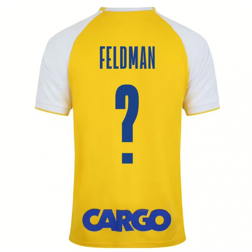 Danxen Kinder Ron Feldman #0 Gelb Weiß Heimtrikot Trikot 2024/25 T-Shirt