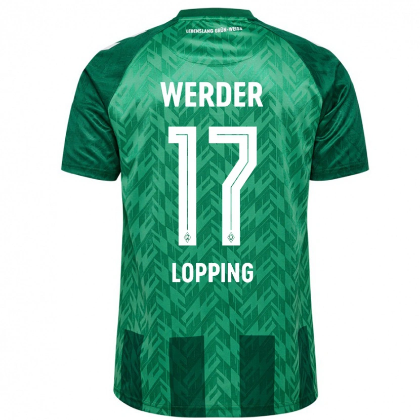 Danxen Kinder Jakob Löpping #17 Grün Heimtrikot Trikot 2024/25 T-Shirt