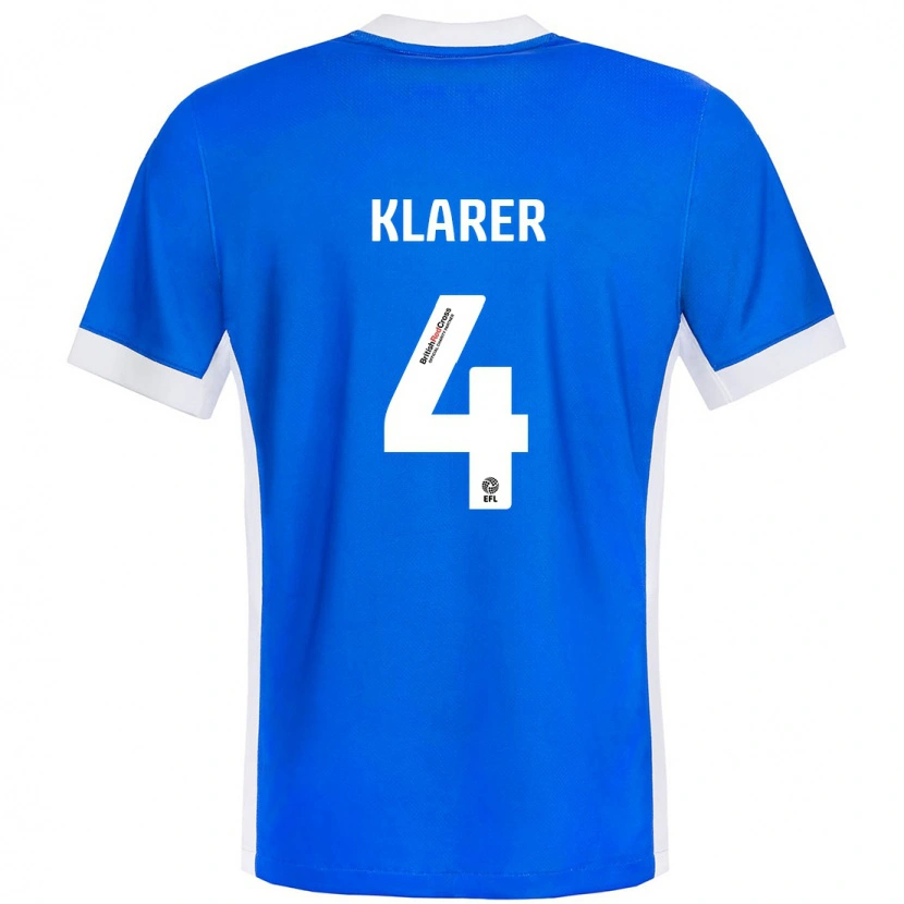 Danxen Kinder Christoph Klarer #4 Blau Weiß Heimtrikot Trikot 2024/25 T-Shirt