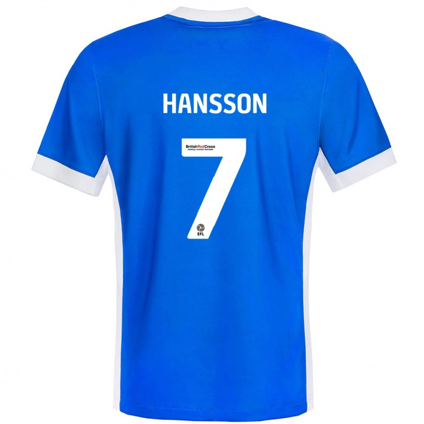 Danxen Kinder Emil Hansson #7 Blau Weiß Heimtrikot Trikot 2024/25 T-Shirt