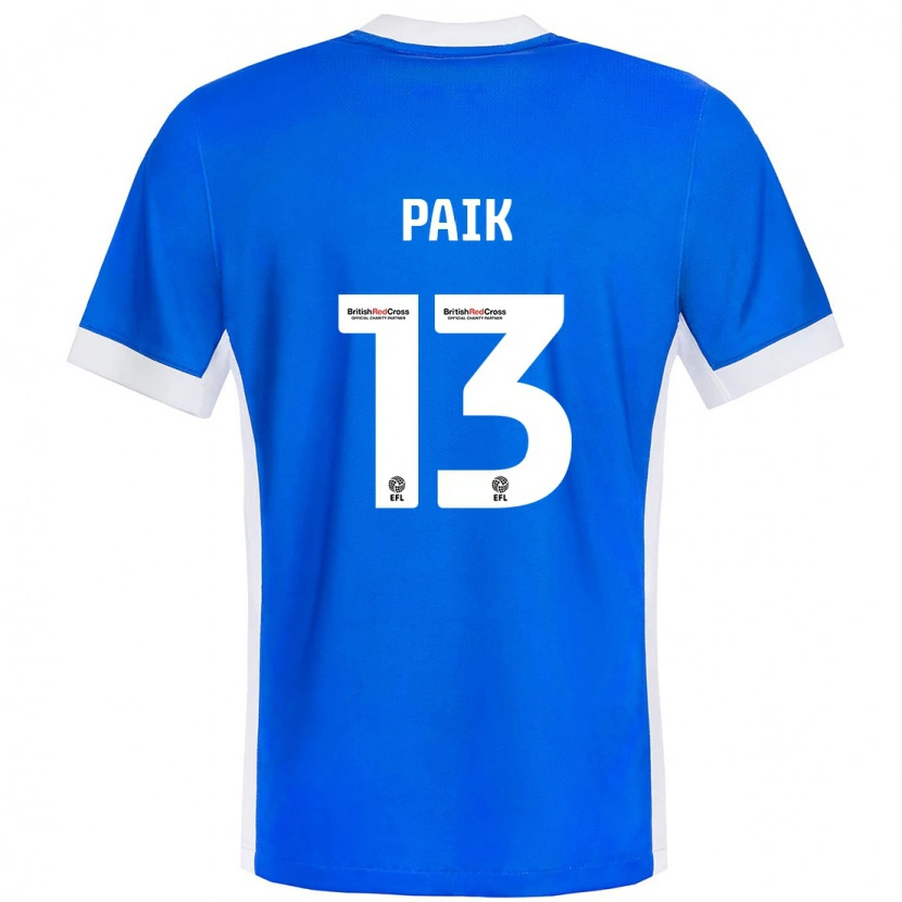 Danxen Kinder Seung-Ho Paik #13 Blau Weiß Heimtrikot Trikot 2024/25 T-Shirt