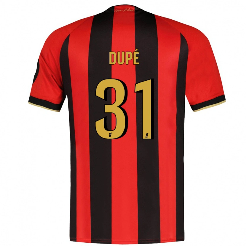 Danxen Kinder Maxime Dupé #31 Rot Schwarz Heimtrikot Trikot 2024/25 T-Shirt