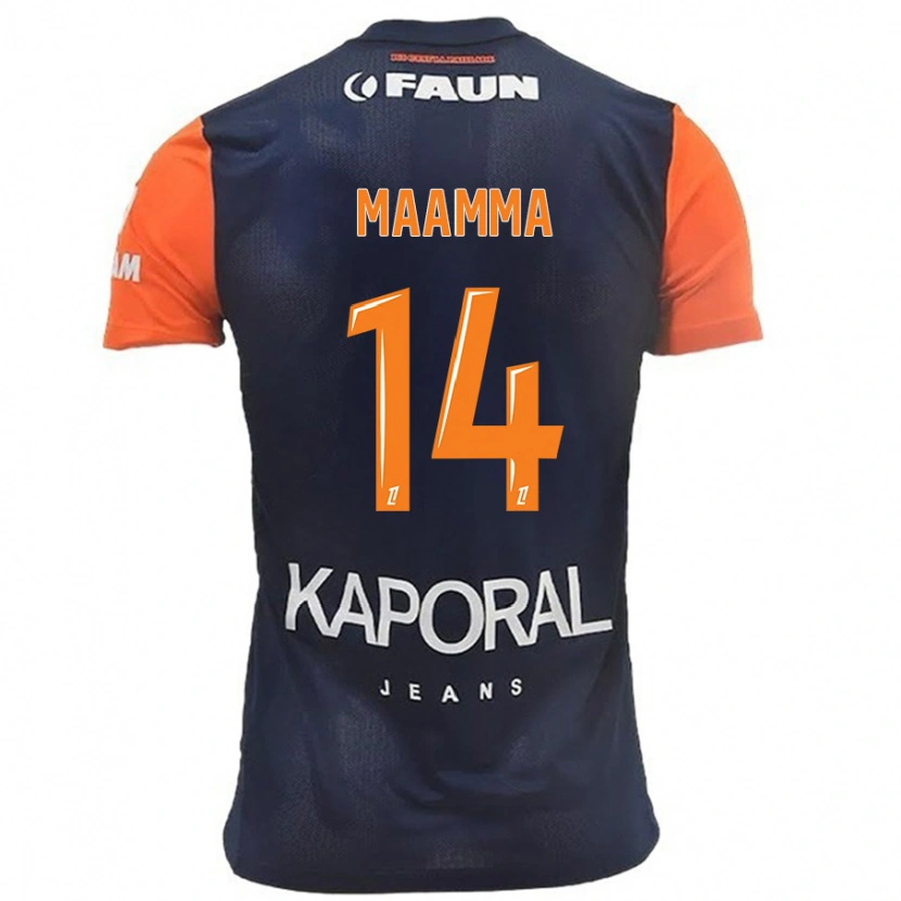 Danxen Kinder Othmane Maamma #14 Marineblau Orange Heimtrikot Trikot 2024/25 T-Shirt