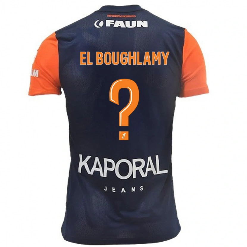 Danxen Kinder Adam El Boughlamy #0 Marineblau Orange Heimtrikot Trikot 2024/25 T-Shirt