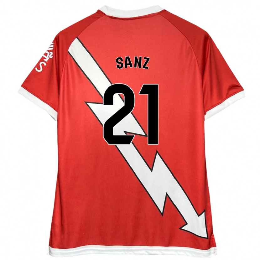 Danxen Kinder Luismi Sanz #21 Weiß Rot Heimtrikot Trikot 2024/25 T-Shirt