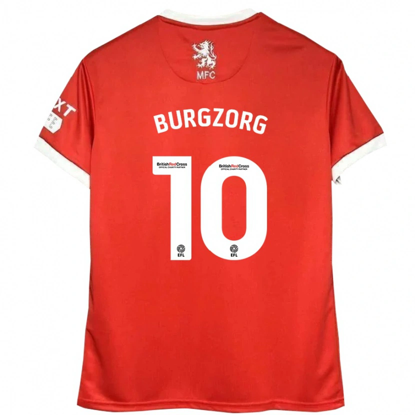 Danxen Kinder Delano Burgzorg #10 Rot Weiß Heimtrikot Trikot 2024/25 T-Shirt