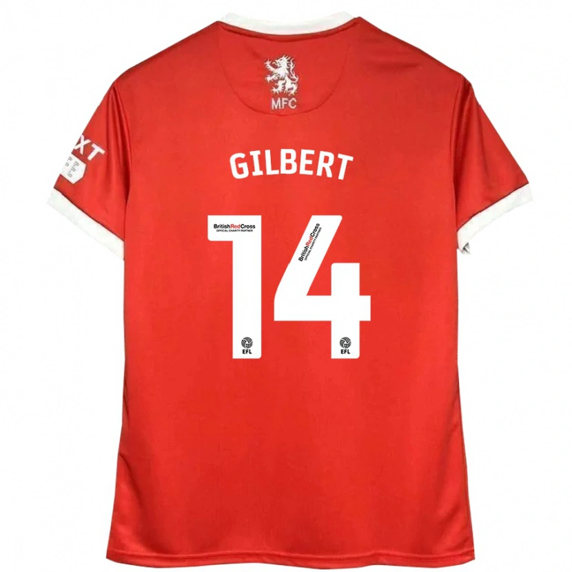 Danxen Kinder Alex Gilbert #14 Rot Weiß Heimtrikot Trikot 2024/25 T-Shirt
