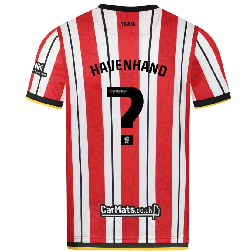 Danxen Kinder Kurtis Havenhand #0 Rot Weiße Streifen Heimtrikot Trikot 2024/25 T-Shirt