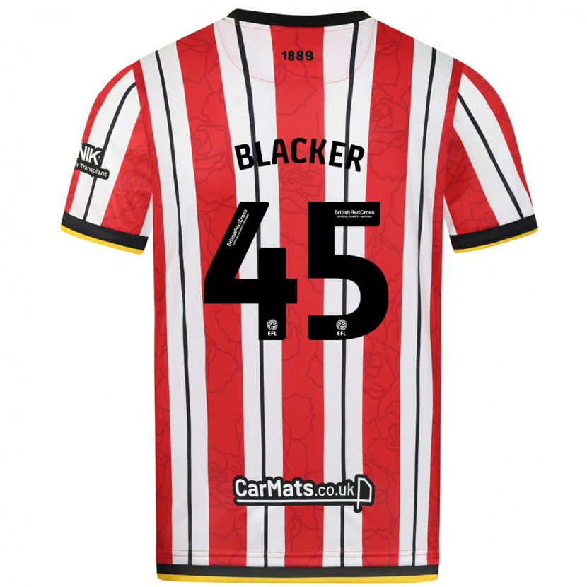 Danxen Kinder Billy Blacker #45 Rot Weiße Streifen Heimtrikot Trikot 2024/25 T-Shirt