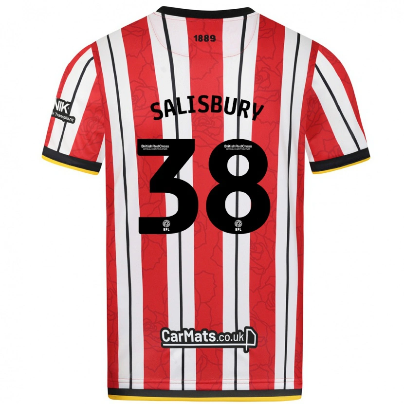Danxen Kinder Chloe Salisbury #38 Rot Weiße Streifen Heimtrikot Trikot 2024/25 T-Shirt