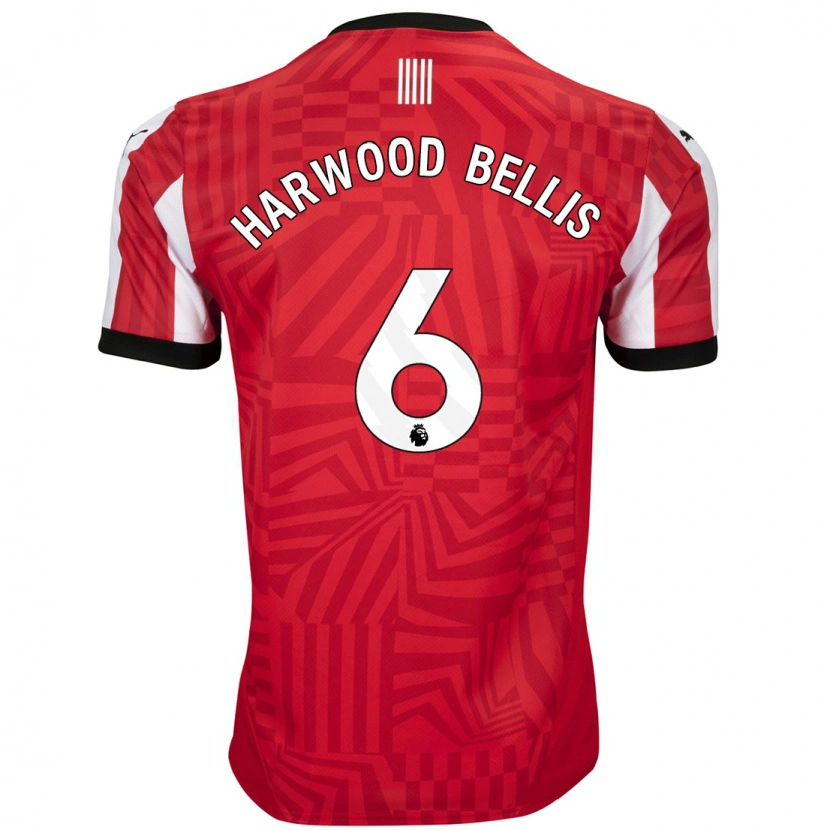 Danxen Kinder Taylor Harwood-Bellis #6 Rot Weiß Heimtrikot Trikot 2024/25 T-Shirt