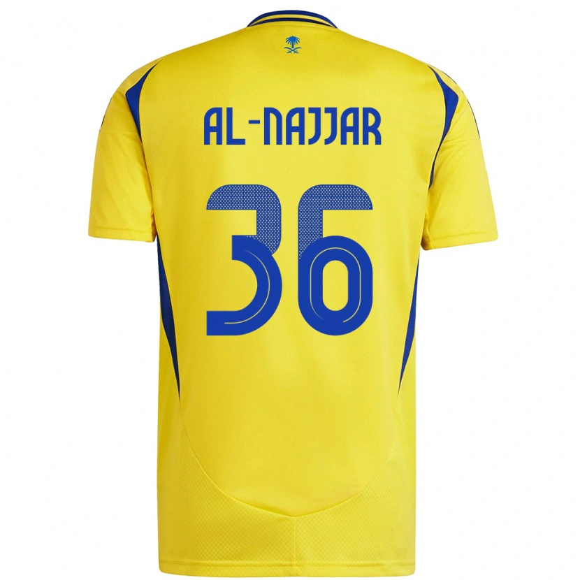 Danxen Kinder Raghed Al-Najjar #36 Gelb Blau Heimtrikot Trikot 2024/25 T-Shirt