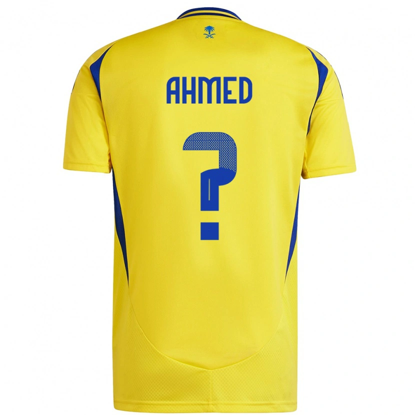 Danxen Kinder Al Anood Ahmed #0 Gelb Blau Heimtrikot Trikot 2024/25 T-Shirt