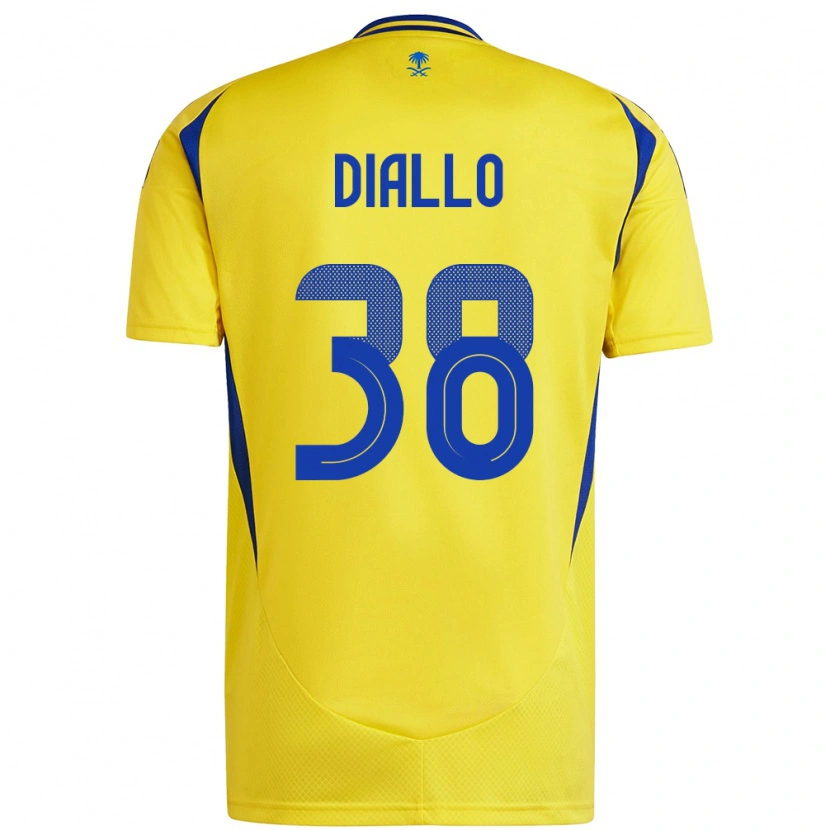 Danxen Kinder Aminata Diallo #38 Gelb Blau Heimtrikot Trikot 2024/25 T-Shirt