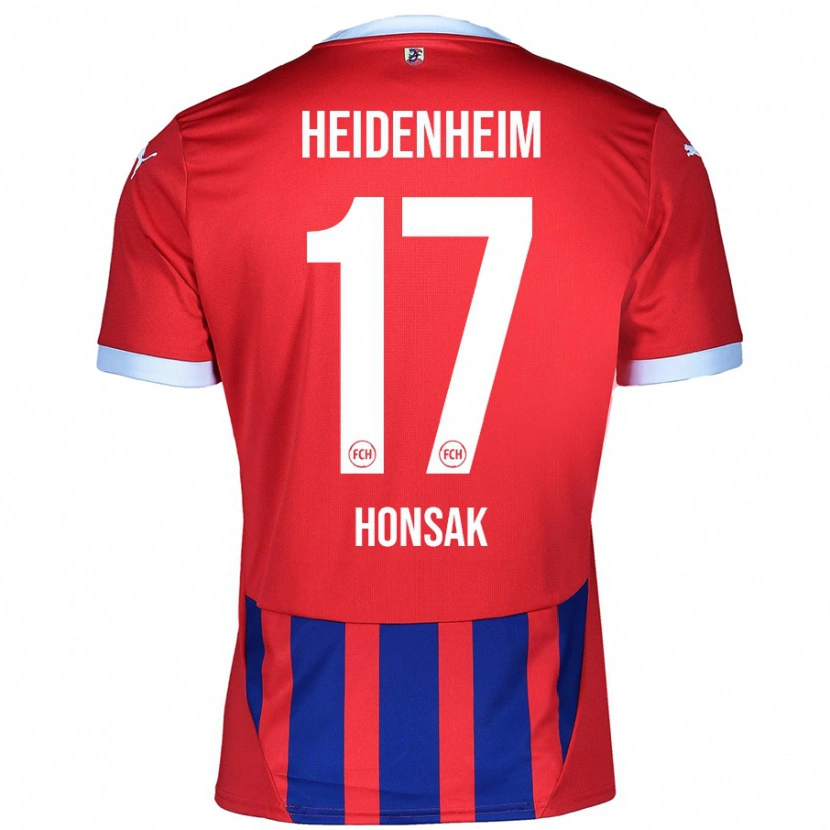 Danxen Kinder Mathias Honsak #17 Rot Blau Heimtrikot Trikot 2024/25 T-Shirt