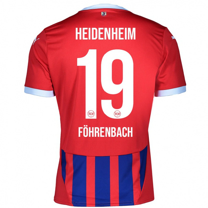 Danxen Kinder Jonas Föhrenbach #19 Rot Blau Heimtrikot Trikot 2024/25 T-Shirt
