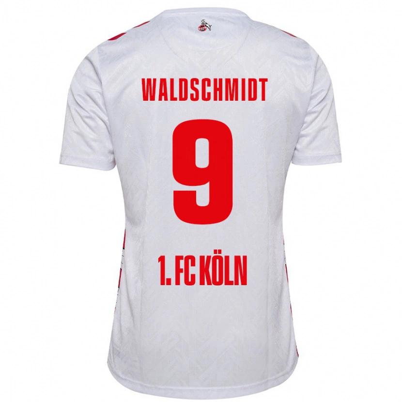 Danxen Kinder Luca Waldschmidt #9 Weiß Rot Heimtrikot Trikot 2024/25 T-Shirt